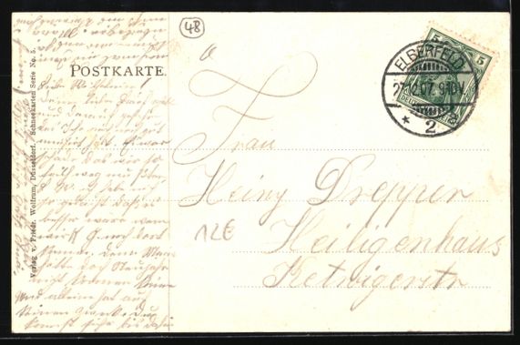 Cartoline postali: Grusskarten-AK Elberfeld, Partie an der  – Usato da Berlin venduto da bartko-reher 1