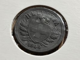 Schweiz 2 Rappen 1944 ss - vzgl Schild Freiheitshut