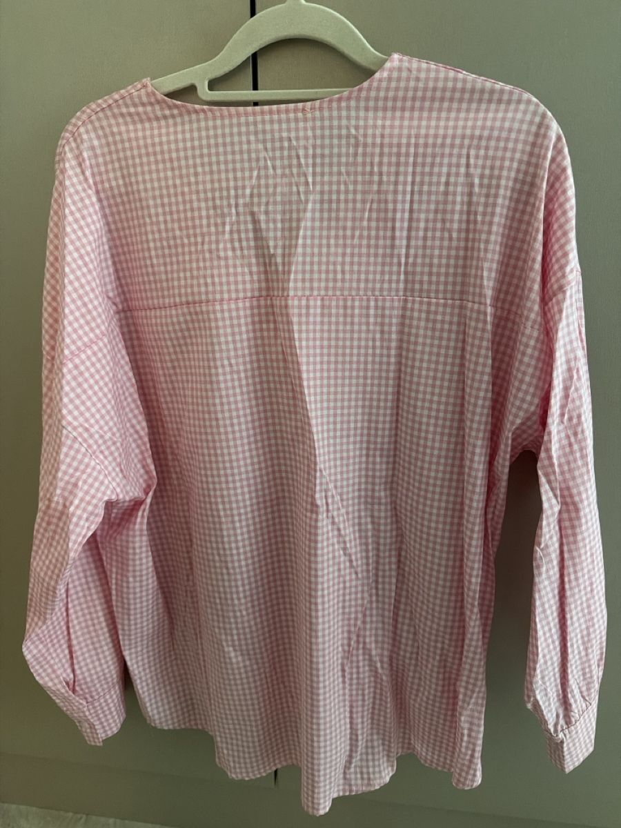 Camicette: Pink Gingham Blouse, New Collection, Size Large, Chic! – Nuovo (secondo la descrizione) da Paradiso venduto da Ixaya.studio 4