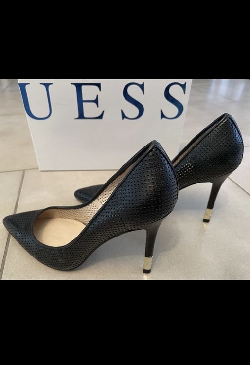 Escarpins COSMOPARIS En Nubuck Noir - Talon Aiguille 9 Cm, Taille 39, Style Glamrock