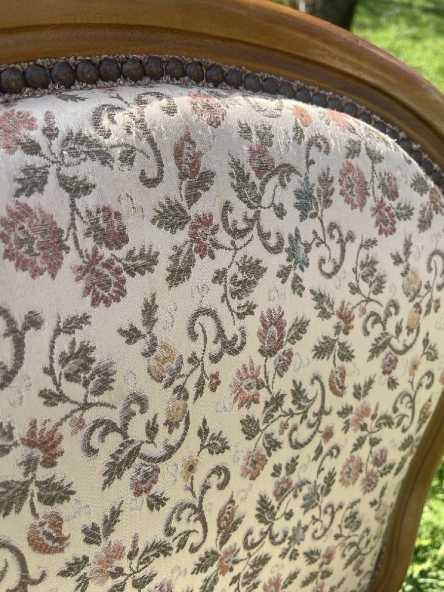 Sedie: Antiker Stuhl mit Blumenmuster, Vintage  – Usato da Ennenda venduto da Machgg 1