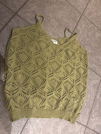 neues Damen Top Strickgrün Grösse M
