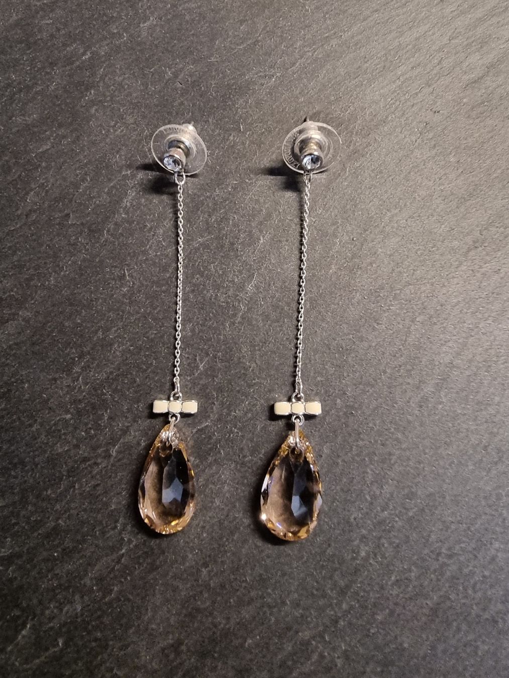 Swarovski Orecchini pendenti & Orecchini a lobo: Boucles d'oreilles Swarovski rosées  – Usato da Veyrier venduto da Leilazizou