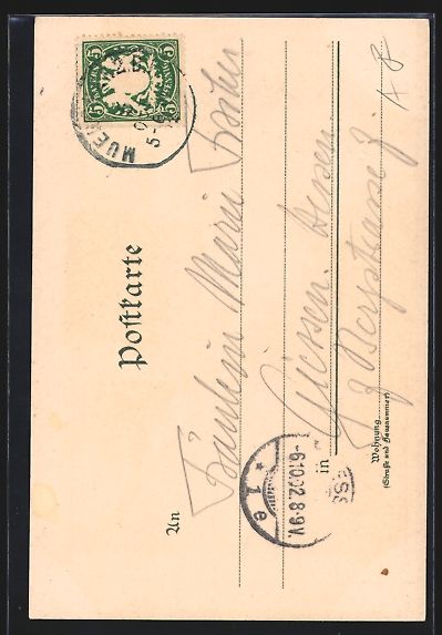 Cartoline postali: Paul Hey: München, Ludwigskirche mit Pa – Usato da Berlin venduto da bartko-reher 1