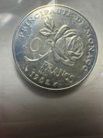 monegassische 10-Francs-Münze aus dem Jahr 1982 Silber