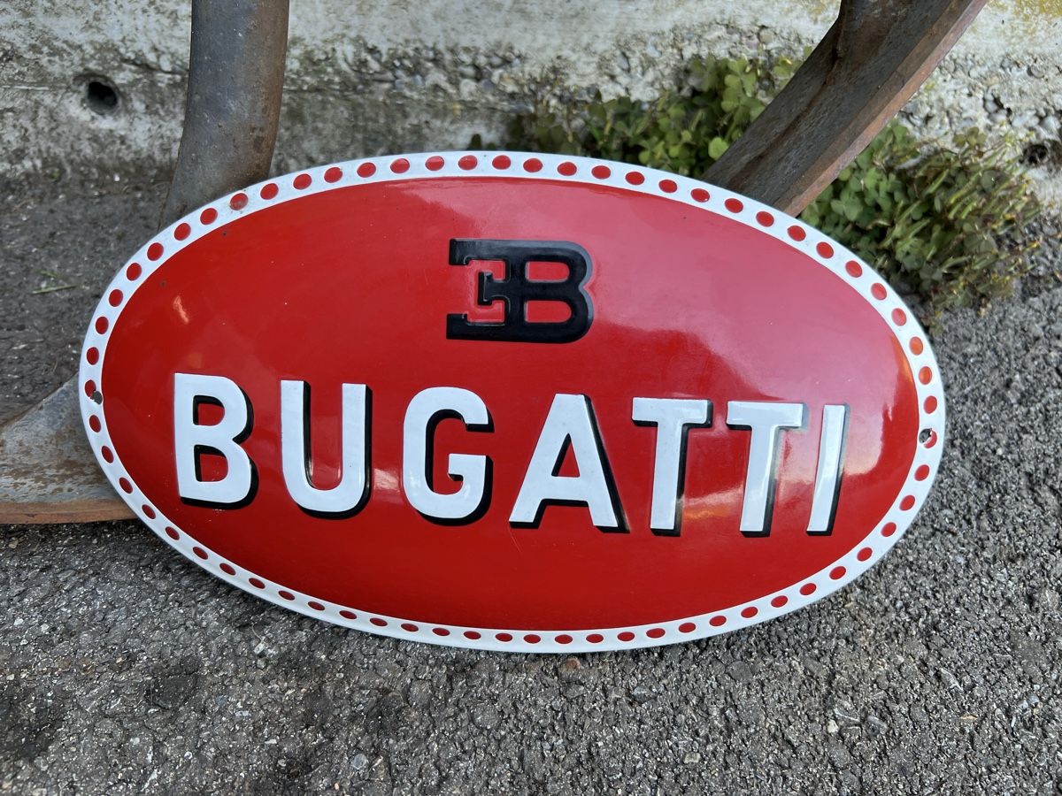 Insegne: Grosses Bugatti Emailleschild Repro – Usato da Theilingen venduto da ovi123