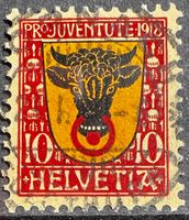 1918 Pro Juventute J10 Voll-⦿ Dornach SO