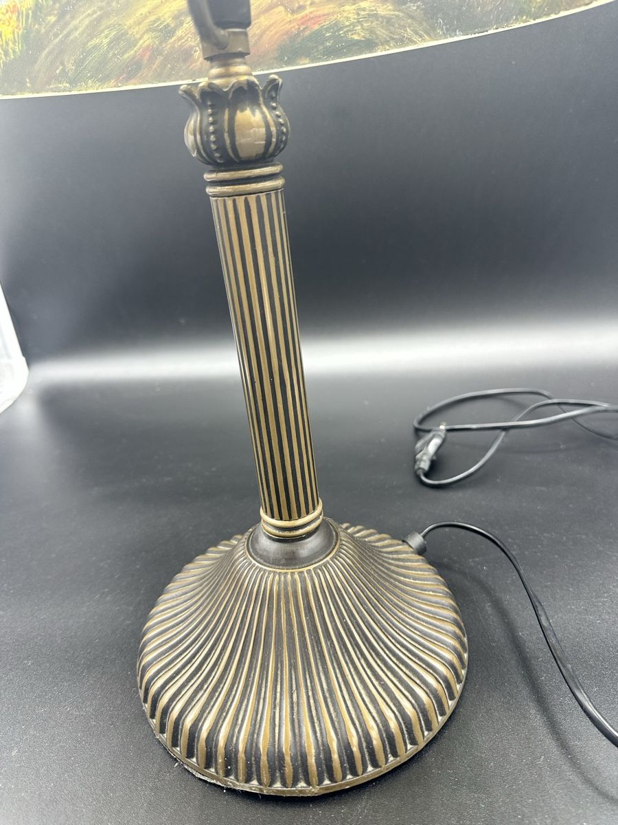 Lampade: Vintage Reverse Painted Glass Table Lamp – Usato da Villmergen venduto da JacRon 6