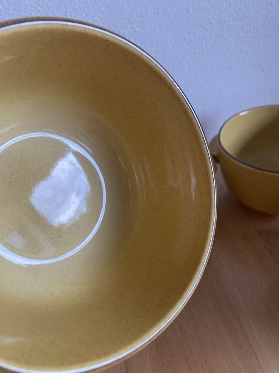 Rössler Ciotole: 6 Rössler Suppentassen/Bols/Schälchen senfgelb – Usato da Schwarzenburg venduto da Michellu 3