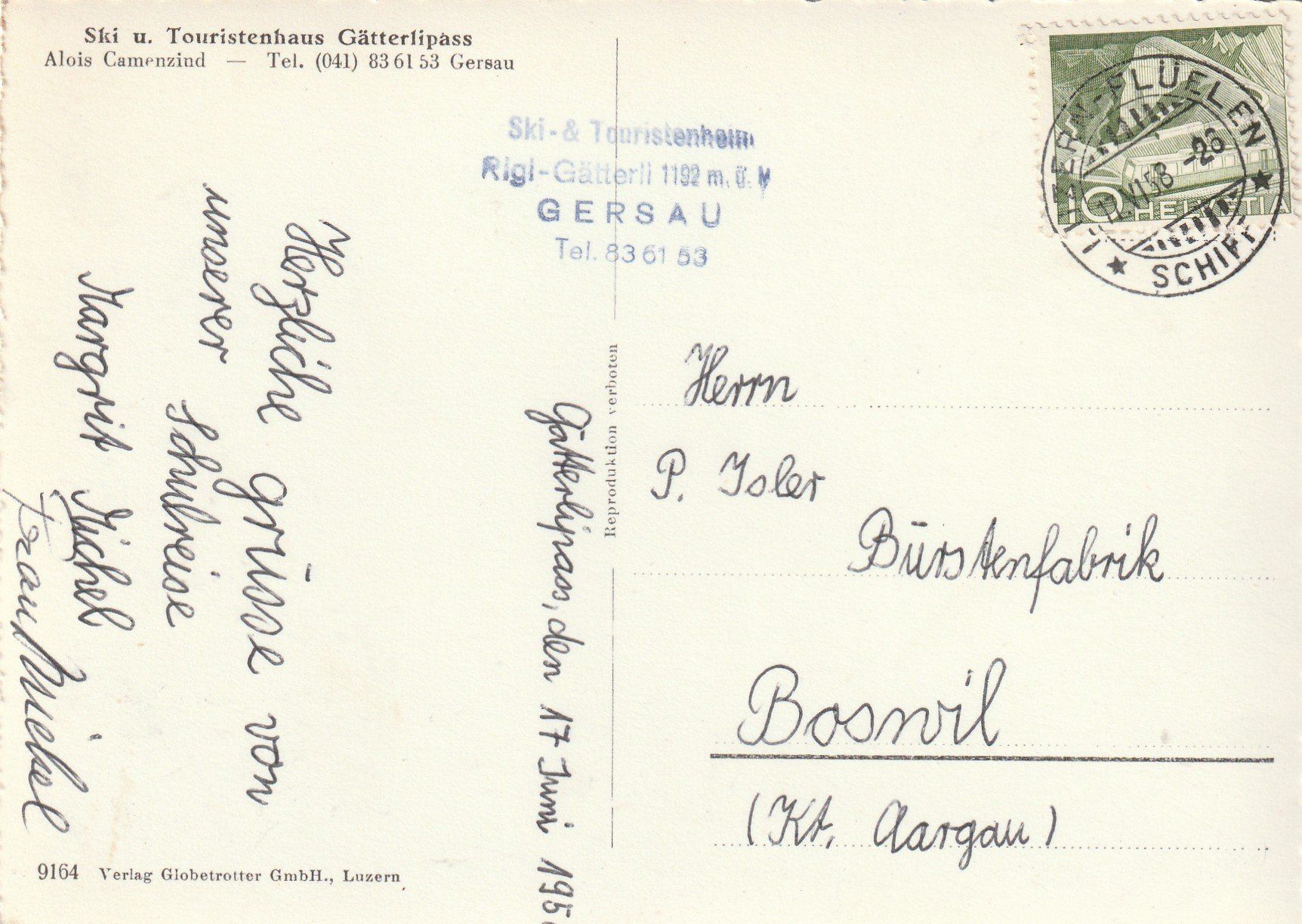 Cartoline postali: Gersau Gätterlipass – Usato da Rorschacherberg venduto da fratovi2 1