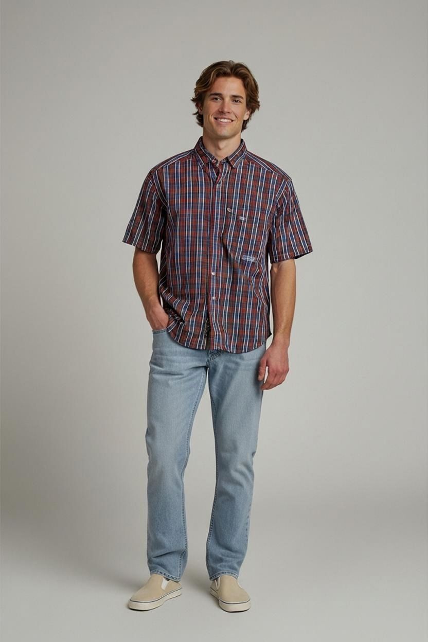 Camicie: Rough Use Panhandle Slim Kariertes Button-Down-Hemd - Größe – Usato da Zug venduto da vinokilo