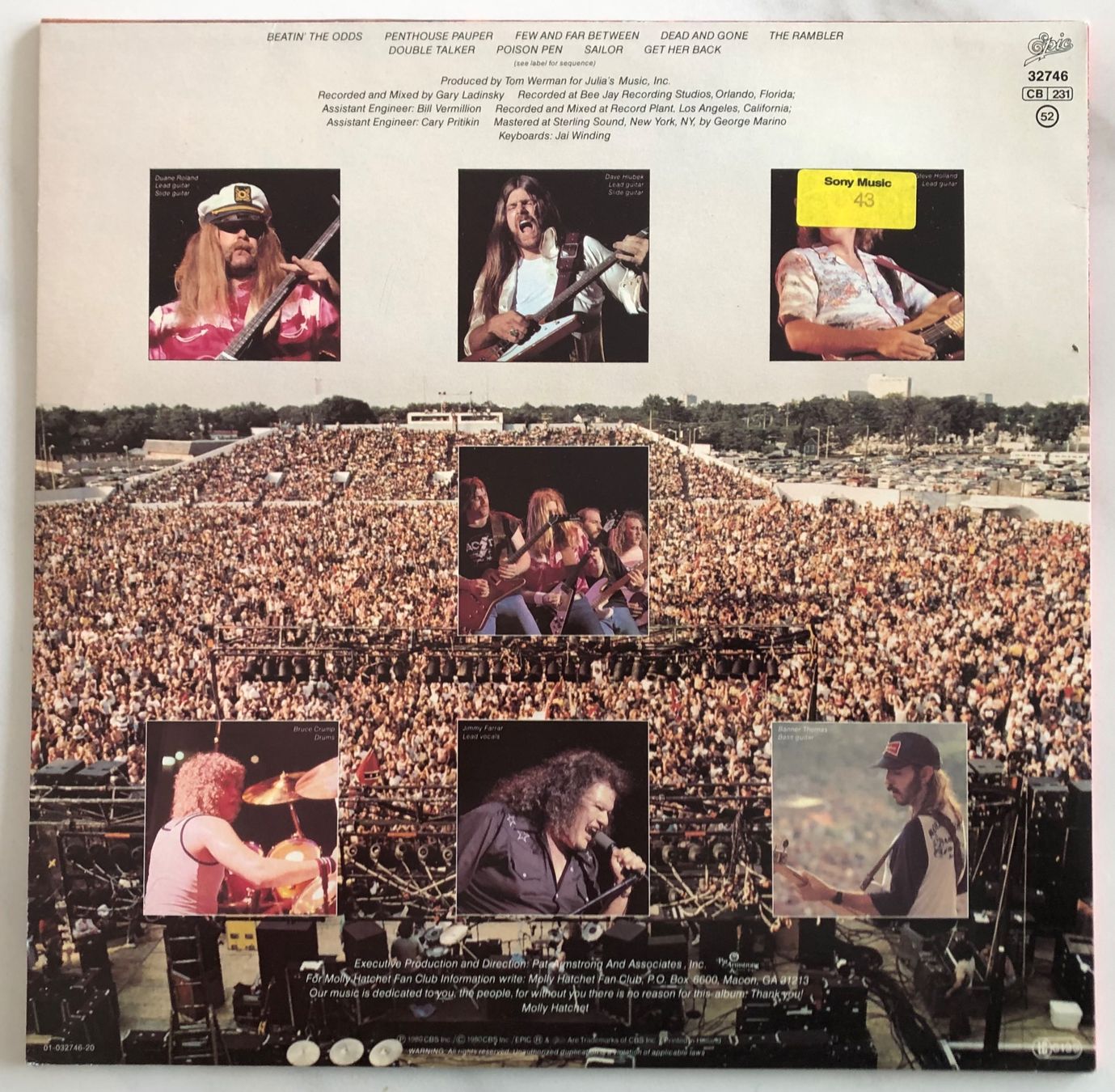 Schallplatten: MOLLY HATCHET - BEATIN' THE ODDS – Gebraucht aus Poliez-Pittet von Newtown-Records 1