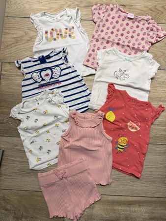 7x T-Shirt und Short für Mädchen Größe 68 🎀