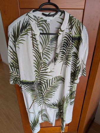 H&M Tunika/Cover up mit Palmen Muster, Grösse M