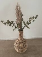 Deko-Vase natural Wasserhyazinthe inklusive Kunstblumen