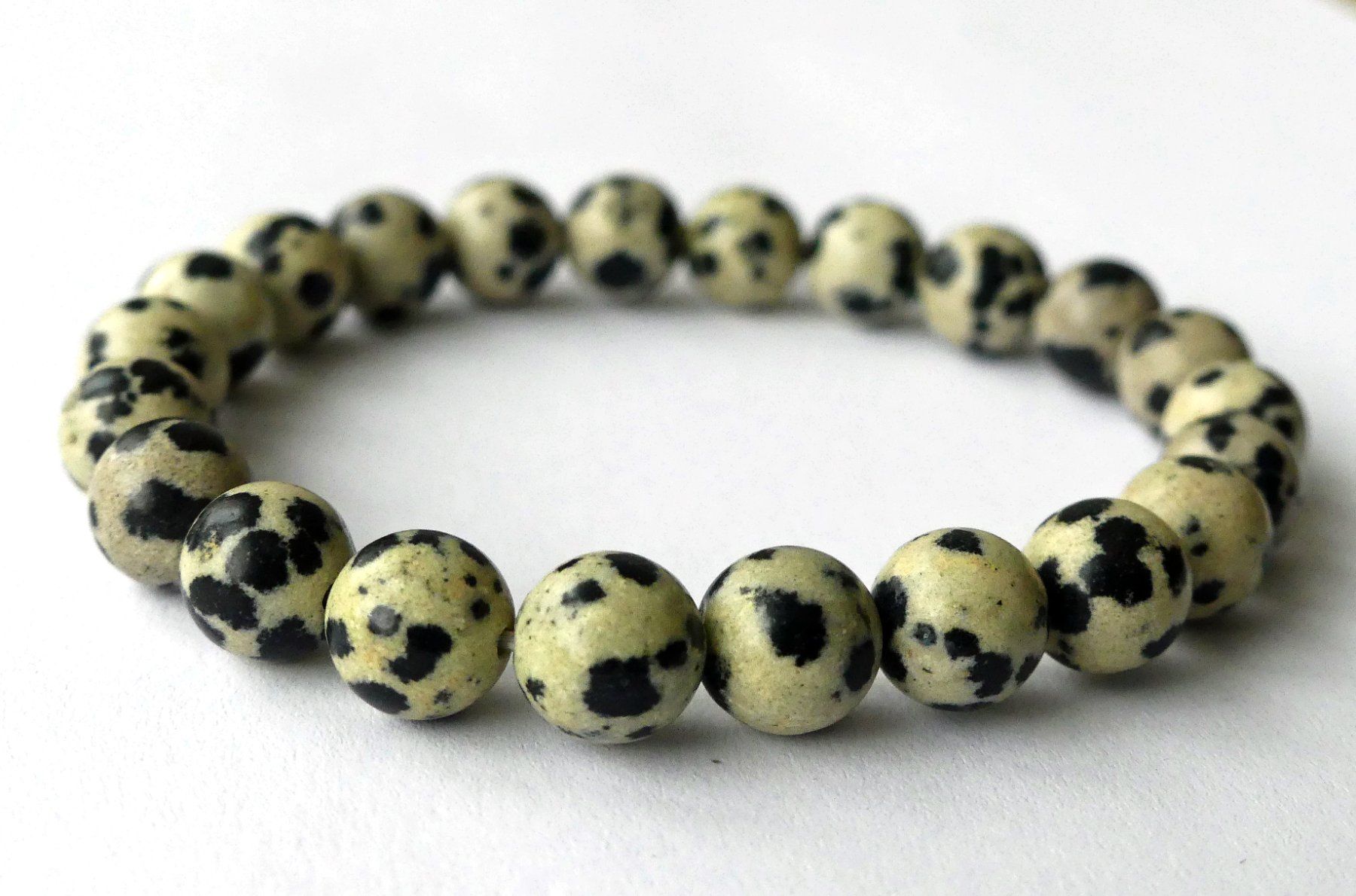 Bracciali & Braccialetti: Armband Dalmatiner Jaspis – Nuovo e nell'imballaggio originale da Matten b. Interlaken venduto da kero71