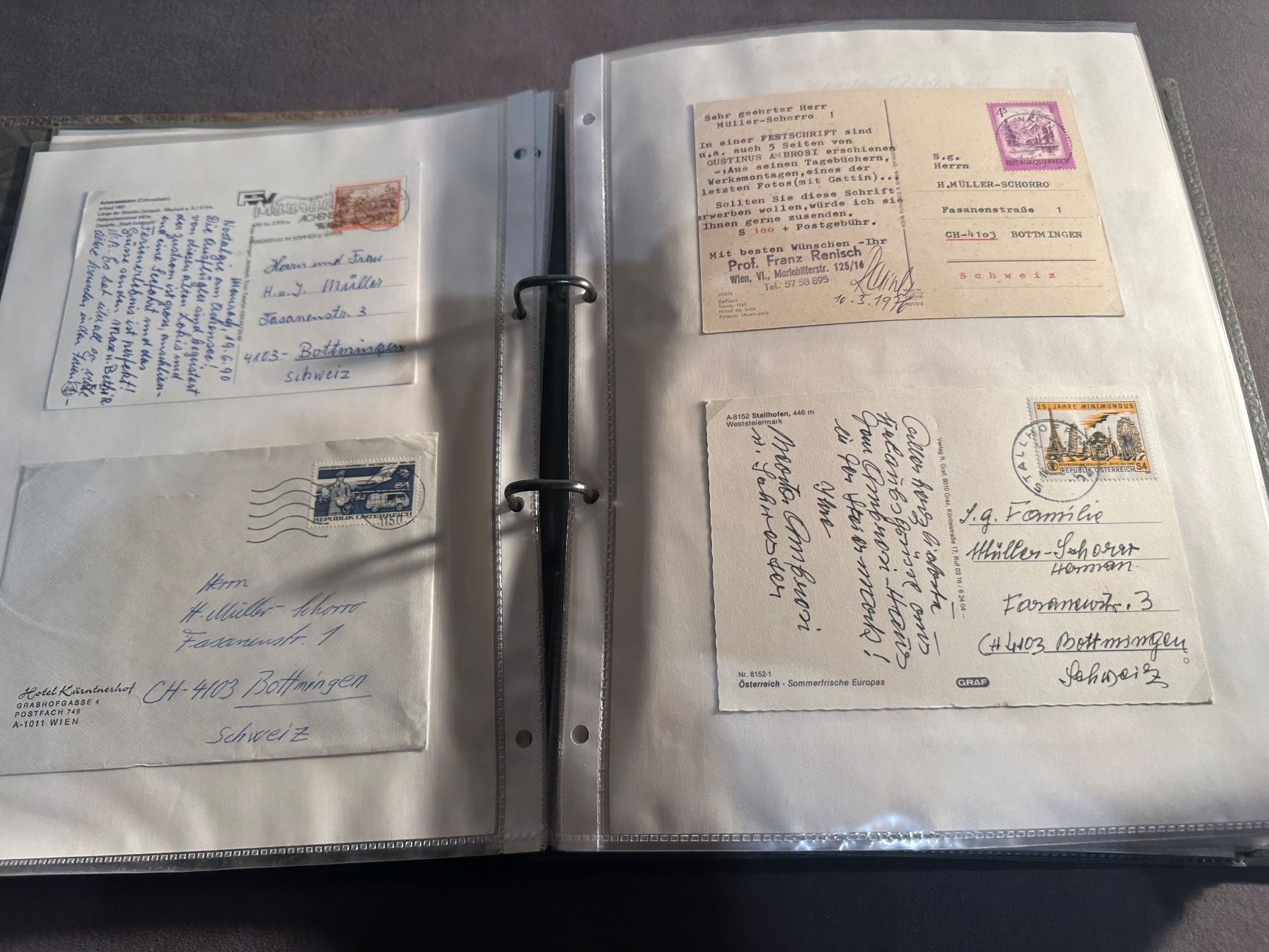 Tutti i francobolli: Sammlung Briefe + Flugpost Österreich, Spanien - Weltweit – Usato da Stettfurt venduto da 2442 8