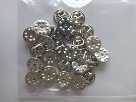25 Neue Pin Verschlüsse silbern