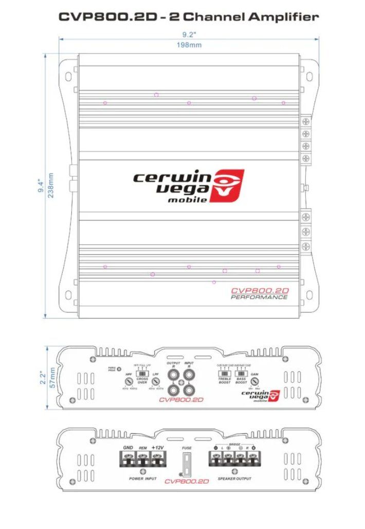 Amplificatori: Cerwin Vega CVP800.2 – Nuovo e nell'imballaggio originale da Corcelles-près-Payerne venduto da FactoryofSound 4