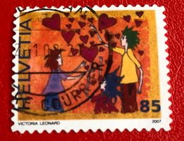 Nr.1244 mit Stempel Lasst Liebe sprechen 2007   