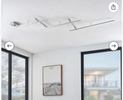 Lindby Acia LED-Deckenleuchte, nickel