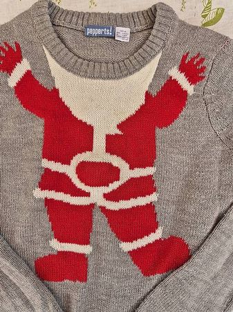 Christmas Pullover Gr 128-134 mit Santa Klaus 