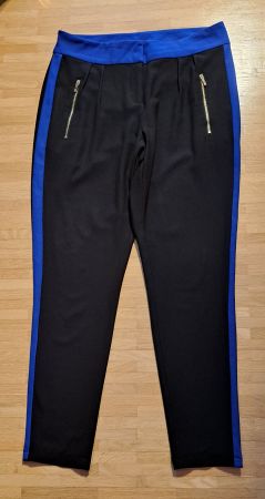 Elégant pantalon noir et bleu