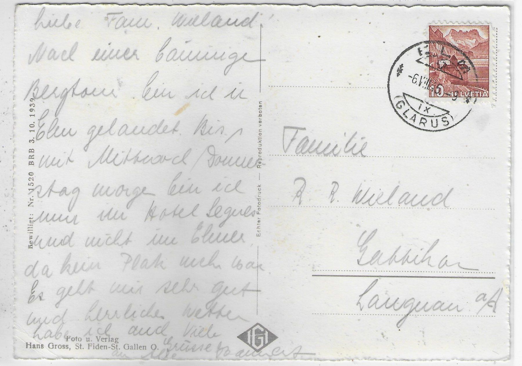 Cartoline postali: Im Sernftal - Auf der Alp - Kuhherde – Usato da Ettingen venduto da Kartenplanet 1