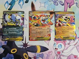 3 Ex Mega Pokémon cards in English 