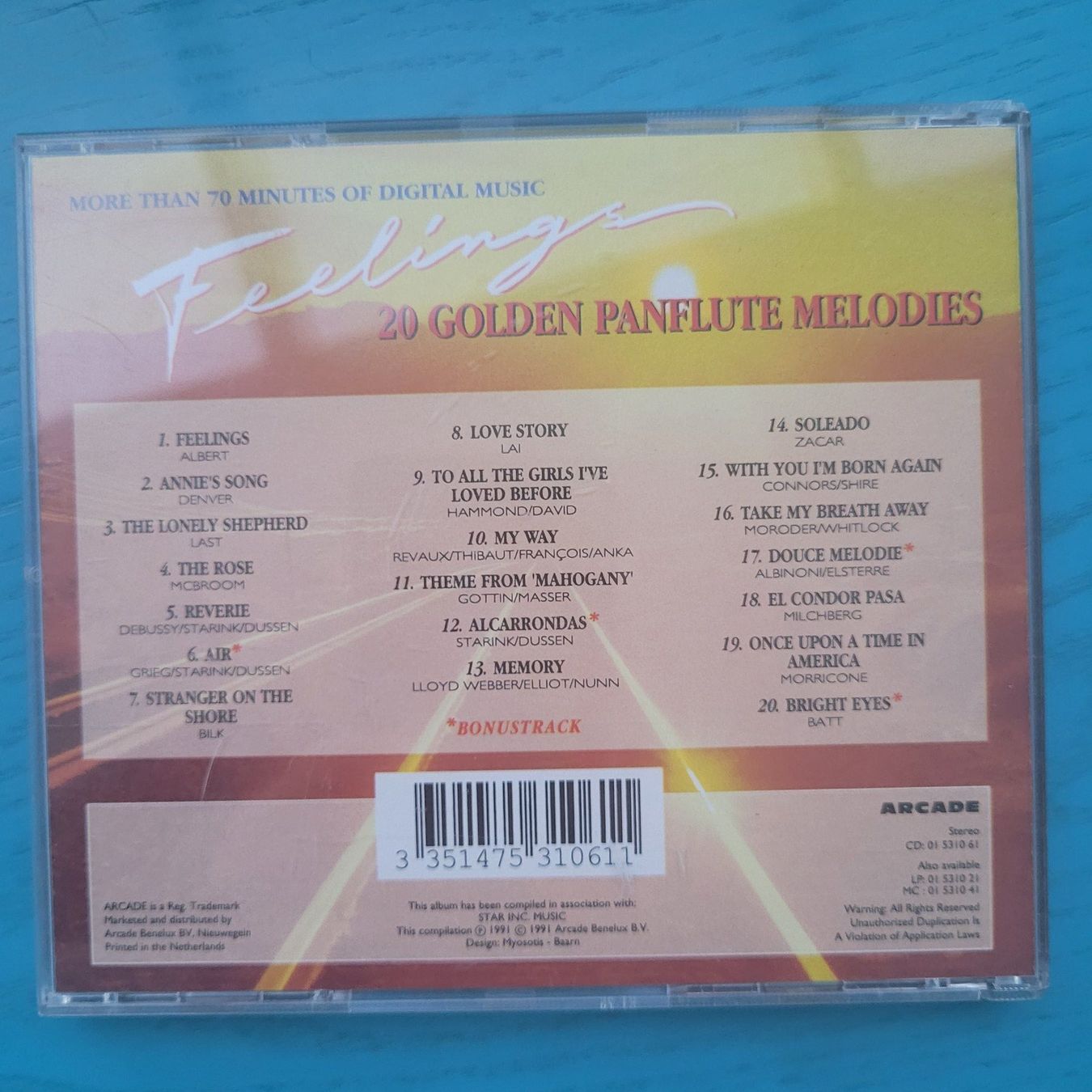 CD: Panflute Melodies- Feelings – Usato da SCHÜBELBACH venduto da CoKaHa 1