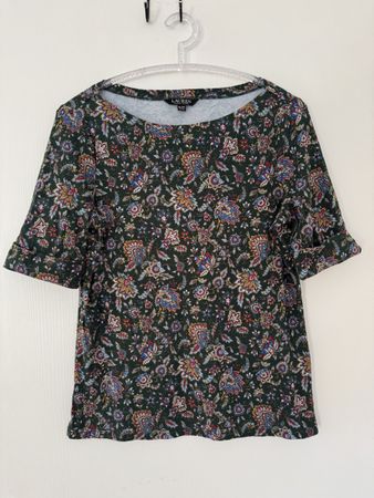 Lauren Ralph Lauren Tunika T-Shirt Paisley grün Grösse fit L