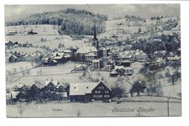 Teufen (AR) Dorfpartie mit Kirche - Winter - Neujahr - 1907