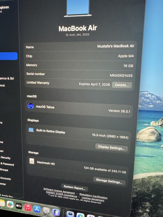 Apple MacBook Air M4 15.3” – 16 GB RAM – 256 GB SSD – 100 % (Neu ...