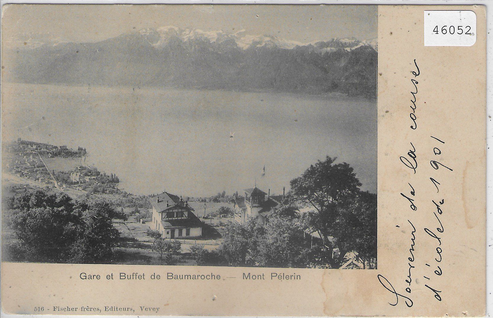 Cartoline postali: gare et Buffet de Baumarche - Mont Pelerin – Usato da Ettingen venduto da Kartenplanet
