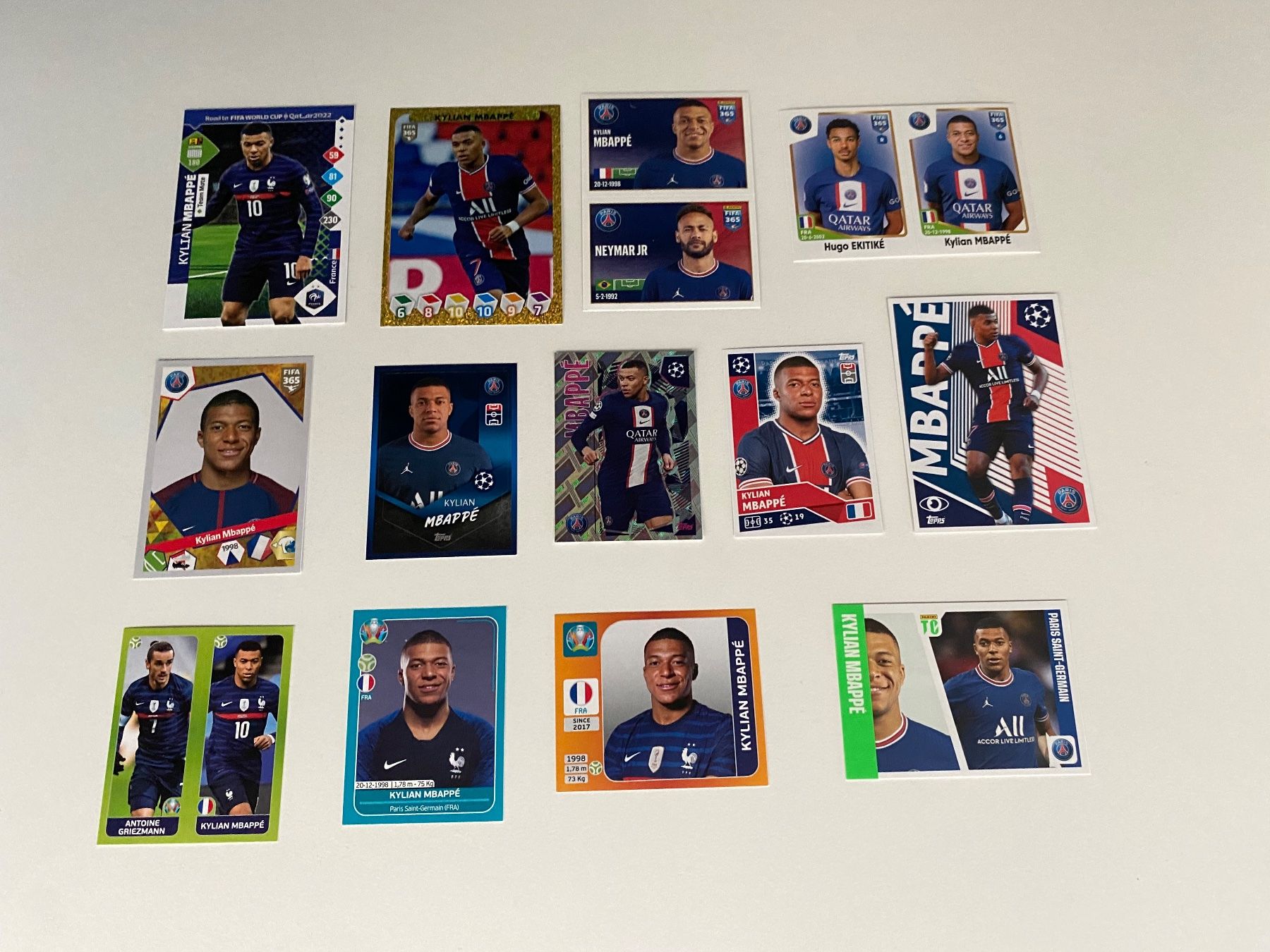 Panini Sammelbilder & Trading cards: 13 verschiedene Bilder Mbappe. Seltenes Konvolut – Gebraucht aus Hergiswil LU von FcMalkov