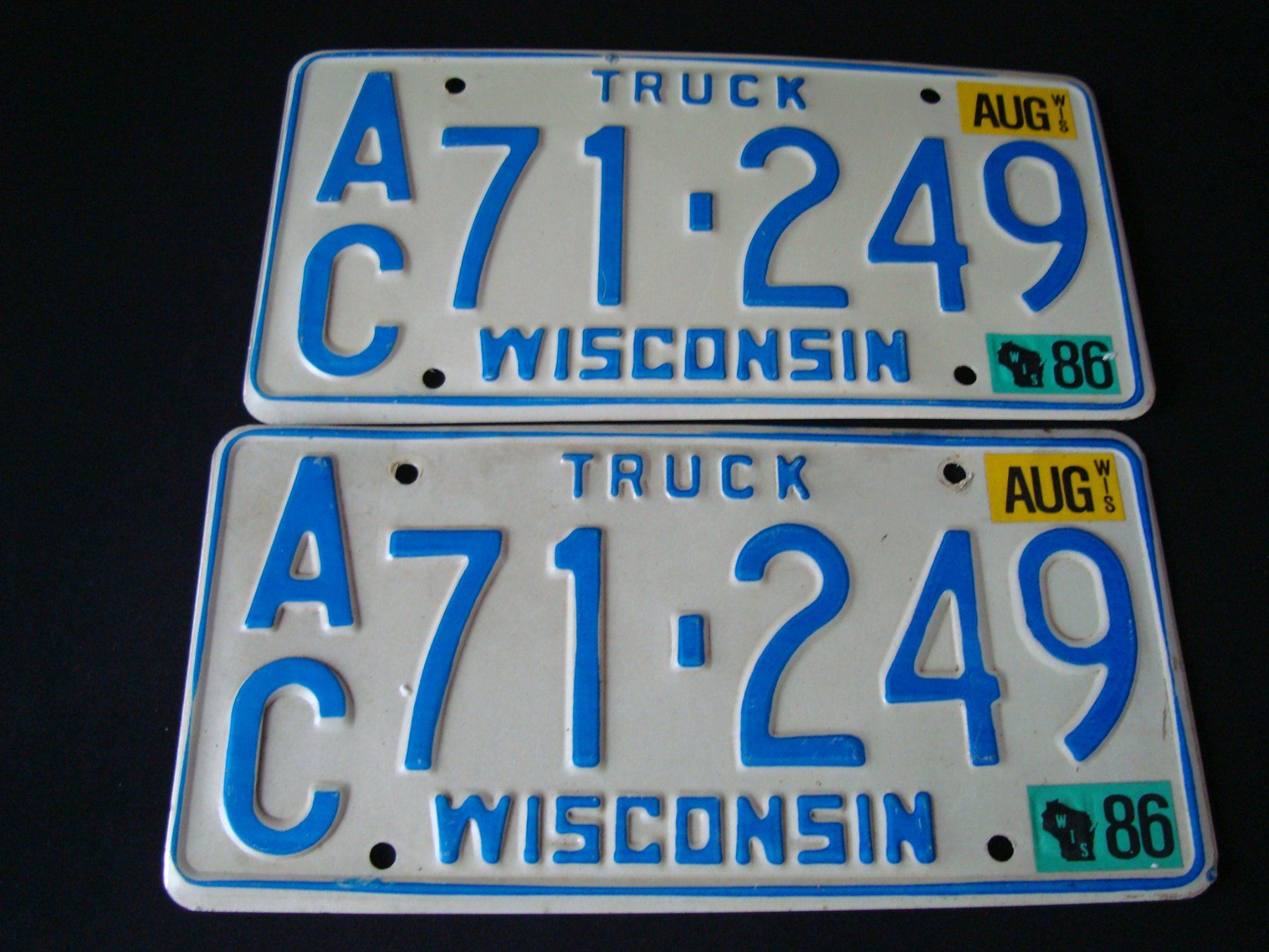 Schilder: WISCONSIN 71 249 – Gebraucht aus Scherz von 5246