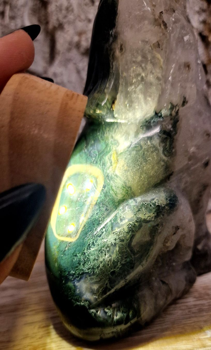 Minerali & Pietre curative: Moosachat Wolf 677g – Nuovo (secondo la descrizione) da Matzingen venduto da Shay_Crystalz 5