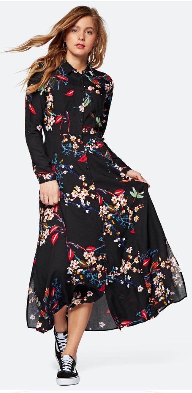 Mavi Vestiti: Maxikleid Mavi, Florales Muster, Viskose  – Usato da Uerikon venduto da pink_flamingo