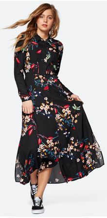 Maxikleid Mavi, Florales Muster, Viskose 