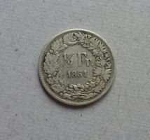 Schweiz ++ 1/2 Franken 1851