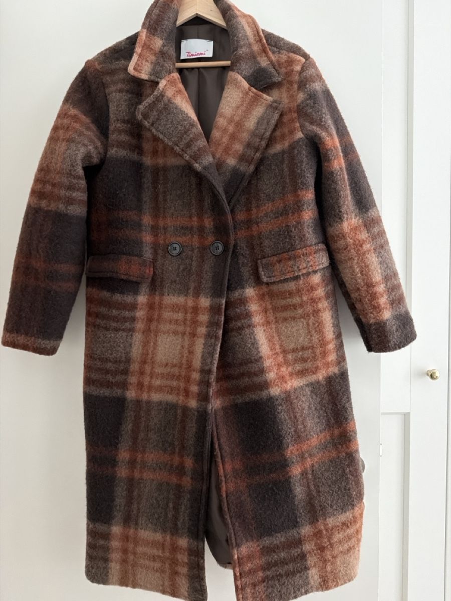 Cappotti: Warm Wool Blend Plaid Coat - Made in Italy – Nuovo (secondo la descrizione) da Paradiso venduto da Ixaya.studio