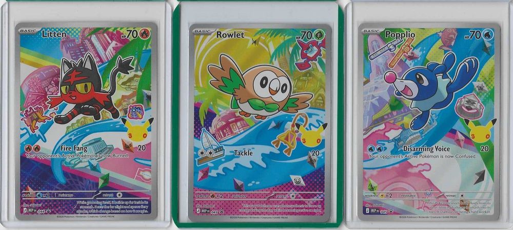 Pokémon - First Partner Litten, Rowlet und Popplio EN (Neu (gemäss ...