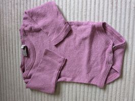 Langarmbody Baby Wolle Seide von Alana altrosa Grösse 56 