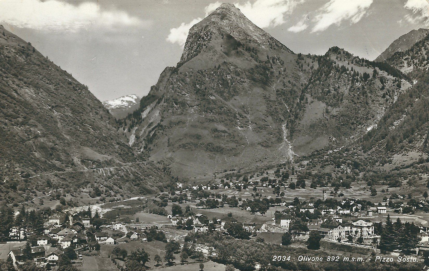 Cartoline postali: Alte Ansichtskarte Olivone - Blenio, Pizzo Sosto – Usato da Flums venduto da Guscha1