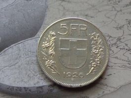 5 Fr. 1926 B - belle pièce dép. à 1 Fr...