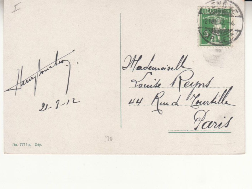 Cartoline postali: Genève 1912 – Usato da Bürglen TG venduto da StampGraf 1