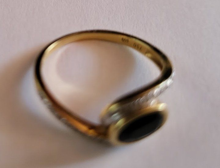 Anelli: Saphirring 18 K Gelbgold mit Diamanten – Nuovo (secondo la descrizione) da Selkingen venduto da Mazurit 1