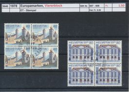 1978 "Europamarken", Viererblock, ET - Stempel