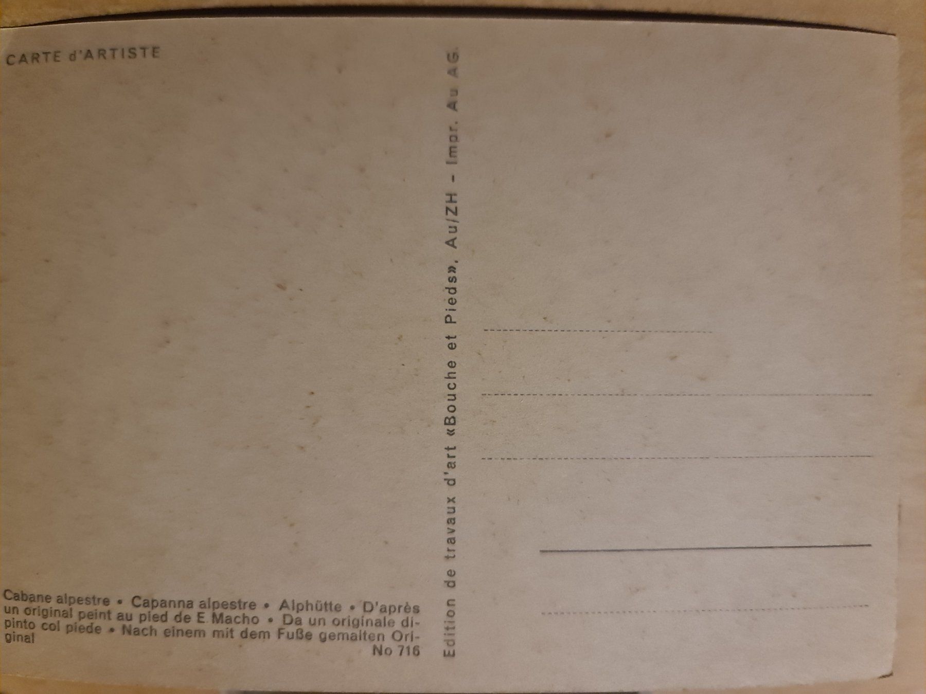 Cartoline postali: Ansichtskarte Alphütte Berglandschaft – Nuovo (secondo la descrizione) da Dintikon venduto da Vexi 1
