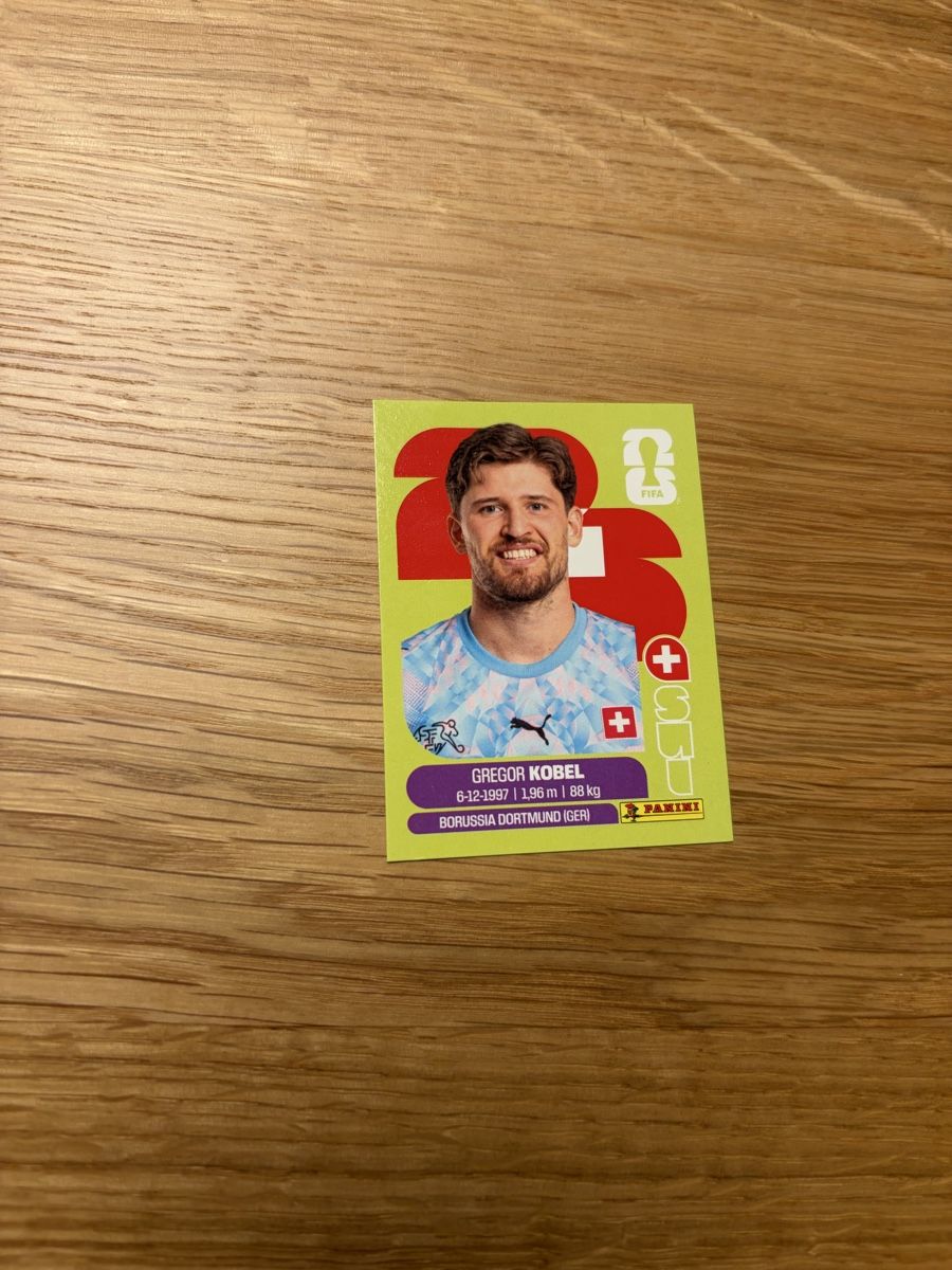 Panini Carte collezionabili: WM Panini 2026 - Gregor Kobel (SUI 2) – Nuovo (secondo la descrizione) da Olten venduto da fab_75ry